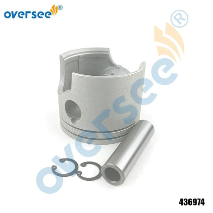 0436974 Piston OS +030 For Evinrude Johnson OMC BRP Outboard Engine 50HP 65HP 70HP 1988-2001 Boat Parts