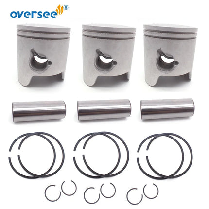 6K5-11631 Piston & Ring 6K5-11601 STD For Yamaha 2T 60HP 3CYL Outboard Engine Powertec Parsun T60 6K5-11631-03 6H3-11631-01-96