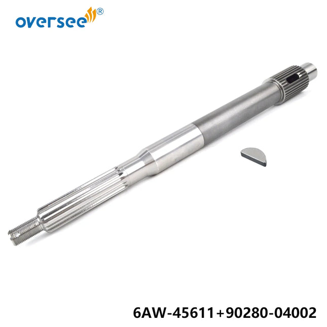 6AW-45611-00-00 Propeller Shaft for Yamaha Outboard 300HP 350HP 4 Stroke Engine with 90280-04002 Pin