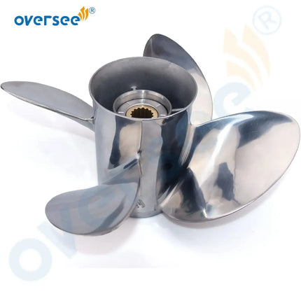 13x19/15 4 Blades Stainless Steel Boat Propeller for Mercury 40-140 HP Outboard Engines Motor Prop