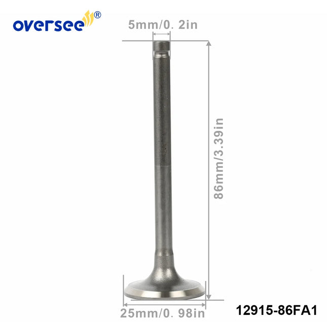 12915-86FA1 Exhaust Valve for Suzuki 4 Stroke DF90 100 115 140HP Outboard Engine 12915-86FA1-000