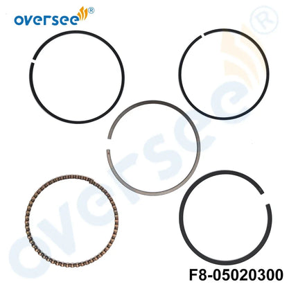 Piston Ring Kit 3AC-00011, 3AC-00012, 3AC-00013 3V1-00011 for Tohatsu / Mercury / Parsun F8 Outboard 39-8M0055809 F8-05020300