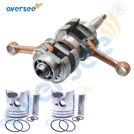 3B2-00030-0 Crankshaft Assy and 3B2-00001-0 Piston Kit for Tohatsu Parsun 2 Stroke 9.8HP 8HP Outboard Engine