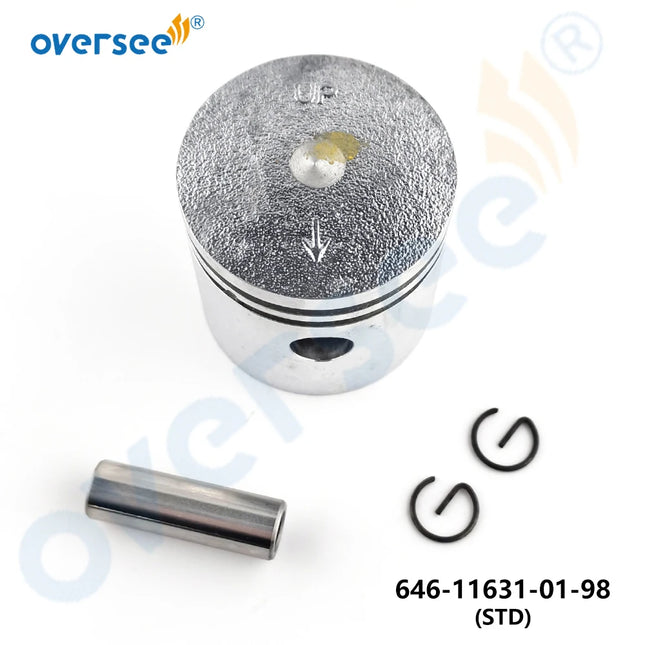 646-11631 Piston Kit STD for Yamaha 2HP 2-Stroke Outboard Engine 646-11631-01-98