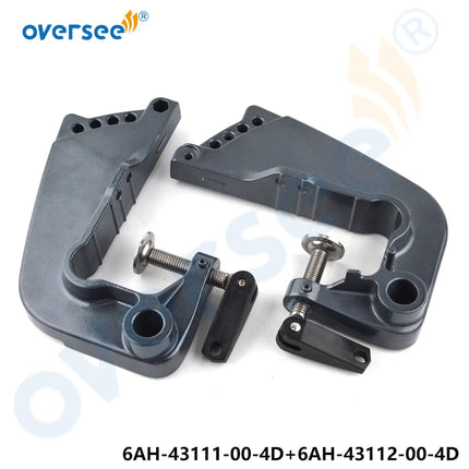 6AH-43111-00-4D & 6AH-43112-00-4D BRACKET CLAMP Kit For 4 Stroke Yamaha F8 9.9 15 20HP Outboard T9.9
