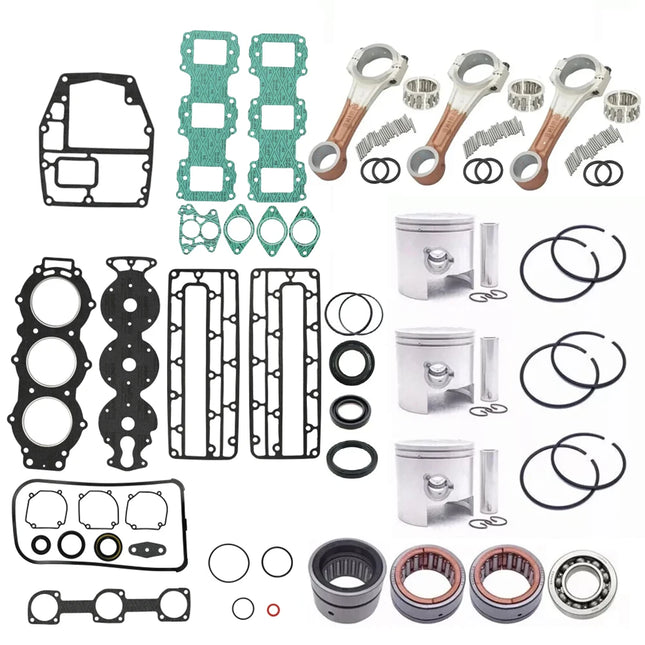 688 Crankshaft & Power Head Rebuild Kit STD For Yamaha 2T 75HP 3 Cyl 75AET 75AETO E75 Outboard Engine