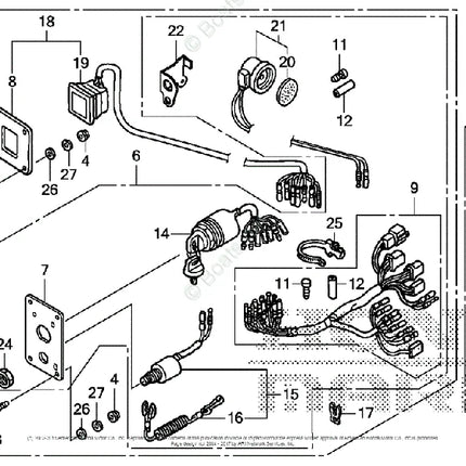 37210-ZZ5-762 Lamp Assy, Indication (4-LED) For Honda Outboard Motor Control Box BF90 BF115 BF150 BF250; 37210ZZ5762