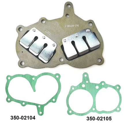 Reed Valve Assembly 362-02100-1 with Gaskets For Tohatsu Nissan M9.9 M15 M18 / NS9.9 NS15 NS18 Outboard Engine 36202-1001M