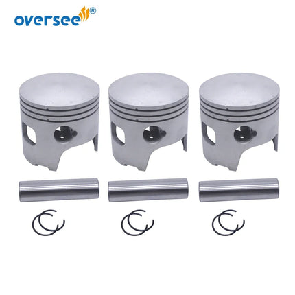 3pcs/set 3B7-00001 STD Piston Set with Rings For Tohatsu 2T 80A-90A Outboard Engine 3B7-00001-2