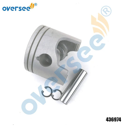 0436974 Piston OS +030 For Evinrude Johnson OMC BRP Outboard Engine 50HP 65HP 70HP 1988-2001 Boat Parts