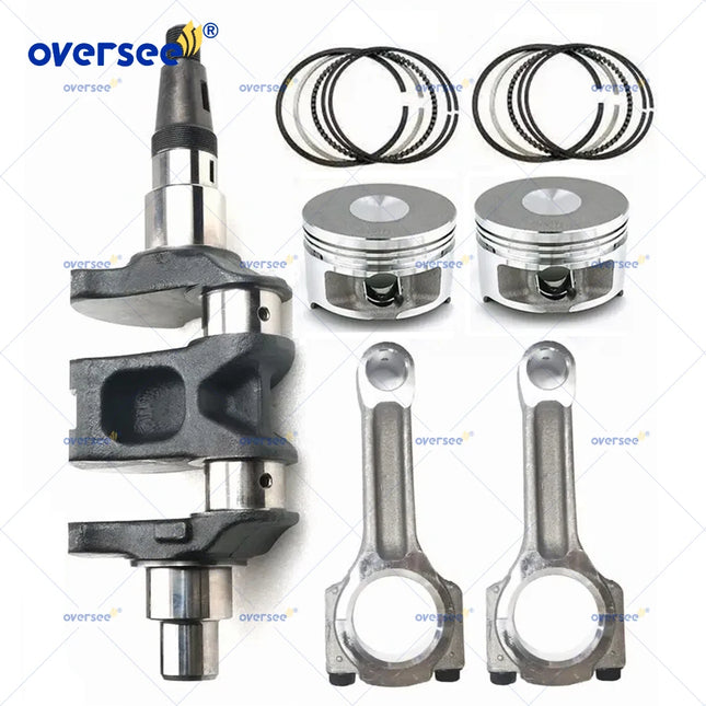 6AH-11411 Crankshaft Rebuild Kit For Yamaha 4T F20A F15 HP with Connecting Rod & Piston Set 6AH-11631
