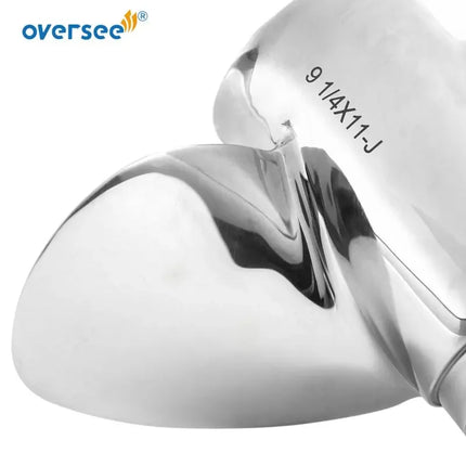 63V-45943-10-SS Propeller For Yamaha  9.9hp 15hp Stainless Steel Marine Propeller (3X9-1/4"X11"-J) Outboard Engine