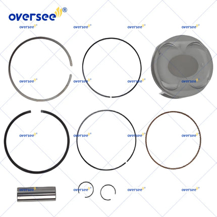 6CE-11631-01 Piston Set with Rings STD for Yamaha 4T 200 225 250 300HP Outboard Engine 6CE-11631-01-00