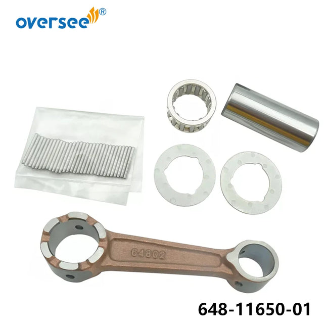 Oversee 648-11650 Connecting Rod Kit For Yamaha Outboard Motor 2T 25HP 648 Model 648-11650-00;648-11650-01