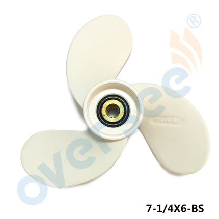 6L5-45943-01-EL Marine Aluminum Propeller F2.5A/3A 7-1/4x6 9 Spline For Yamaha 3HP Outboard Motor 6L5-45943