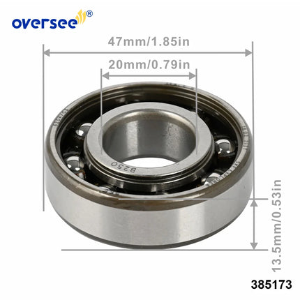 9601-0-6204 Bearing without Pin for Tohatsu Johnson Evinrude 9.8HP 9HP-15HP & 40HP Outboard Engine 0385173