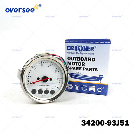 34200-93J51 White Multifunction Tachometer for Suzuki DF40 F60 DF140 DF200 40-250HP Outboard Engine 34200-93J11 34200-93J00