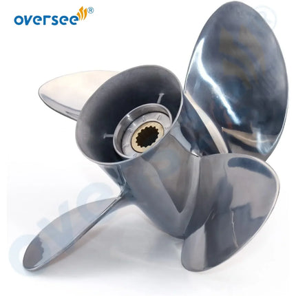 13x19/15 4 Blades Stainless Steel Boat Propeller for Mercury 40-140 HP Outboard Engines Motor Prop