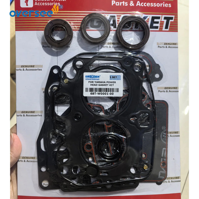 68T-W0001-00 Power Head Gasket Kit for YAMAHA F6A, F8C, F8F, F9.9J, F9.9F Outboard Engine 6AU-W0001-00