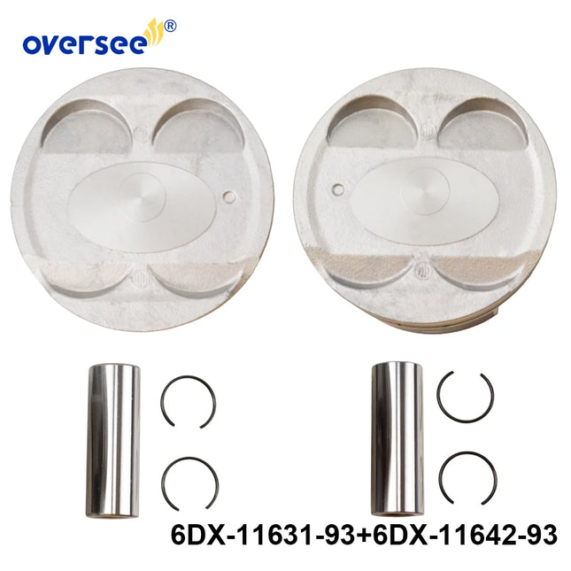 6DX-11631-93 & 6DX-11642-93 Piston Set STD for Yamaha Waverunner F250 Outboard Engine