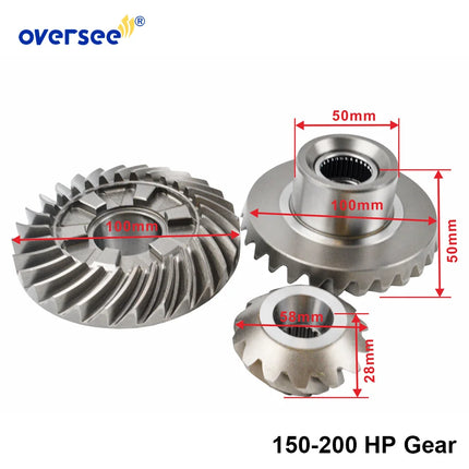 6J9-45560 6J9-45551 6J9-45571 Gear Kit for YAMAHA 150HP-200HP Outboard Engine 14T/28T/28T ((1995 & LATER))