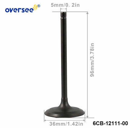 6CB-12111 Intake Valve for Yamaha 300HP 4-Stroke F150-350 Outboard Engine 6CB-12111-00-00