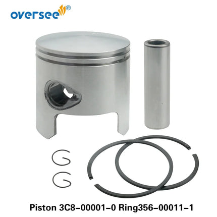 3C8-00001 STD Piston Set With Ring For Tohatsu 2T M40D 40HP Outboard Engine Mercury Mariner 3Cyl 779-9615