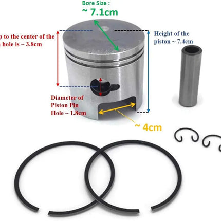 12110-96353 Piston Set & Rings STD 12140-96301 for Suzuki 2T DT30 30HP Outboard Motor 12110-96350 71mm