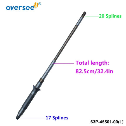 63P-45501 Long Driver Shaft For Yamaha Outboard Motor 4T F150HP 20" Gear Case 63P-45501-00 Lower Unit Using