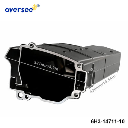 6H3-14711-10-5B Muffle for Yamaha 60HP 70HP 3 Cylinder Outboard 60TLRB 1984-2003 Model 6H3-14711-10