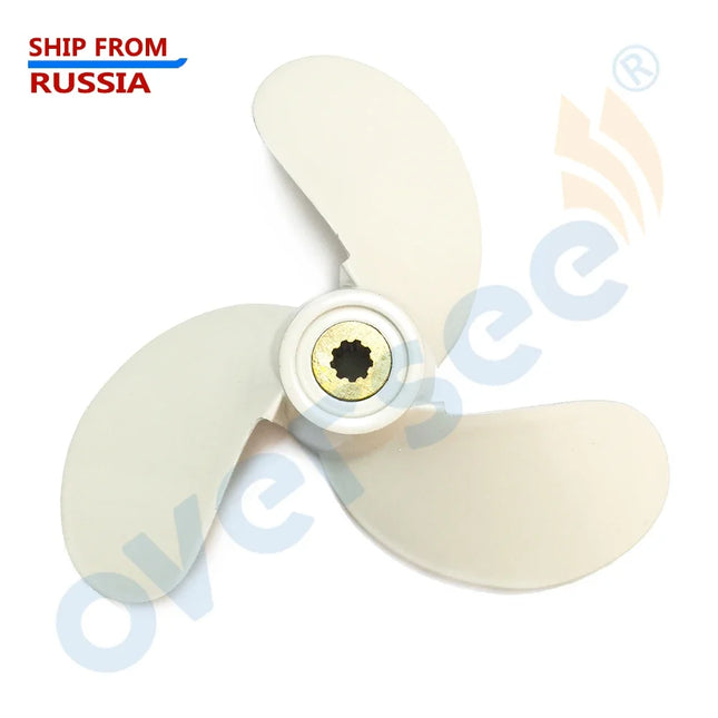 6L5-45943-01-EL Marine Aluminum Propeller F2.5A/3A 7-1/4x6 9 Spline For Yamaha 3HP Outboard Motor 6L5-45943
