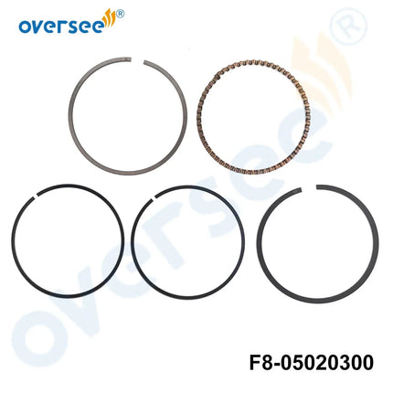 Piston Ring Kit 3AC-00011, 3AC-00012, 3AC-00013 3V1-00011 for Tohatsu / Mercury / Parsun F8 Outboard 39-8M0055809 F8-05020300