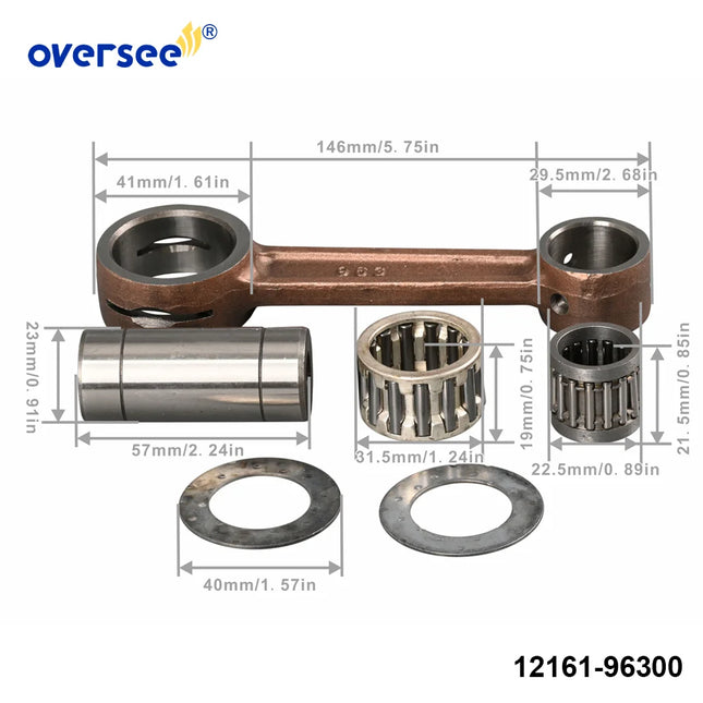12161-96300 12161-91L00 Connecting Rod Kit for Suzuki DT20 DT25 DT30 20HP 25HP 30HP Outboard Motor Sierra Boat Engine