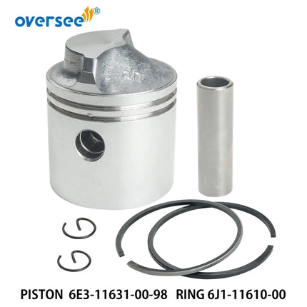 6E3-11631 Piston Set STD For Yamaha 5HP 2T Outboard Motor Parts Powertec Seapro 6E3-11631-00-98 54MM