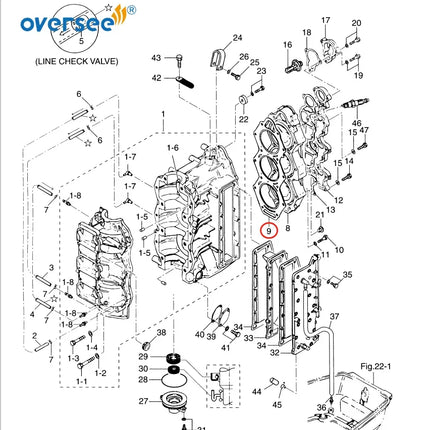 Power Head Gasket 3F3-01005 For Tohatsu 2T 60HP 70HP M60C M70C Outboard Engine Boat Motor 3F3-01005-0