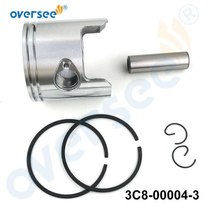 3C8-00004 Piston Kit Oversize +0.5MM for Tohatsu 40HP 50HP M40D M50D 3C8000043 for Mercury Mariner 3Cyl 779-96152 3C8-00004-3