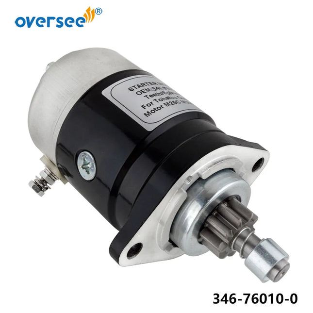 346-76010 Starter Motor 9 Tooth For Tohatsu Mercury Outboard Motor M25C M30C M40C 346-76010-0; 853805A1, 334760100M, 346760100