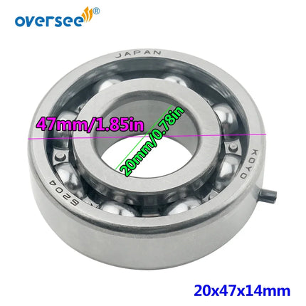93306-204U0 Ball Bearing With Pin For Yamaha Tohatsu Nissan Outboard Motor 2T 4HP 5HP 6HP 8HP 20x47x14mm 9603-3-6204
