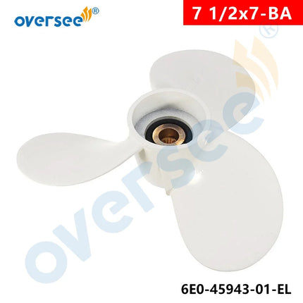 6E0-45943-01-EL Propeller for Yamaha Outboard Engine Part 7 1/2x7-BA 4HP 5HP 6E3 Series
