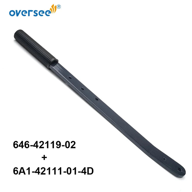 6A1-42111-01-4D Steering Handle and 646-42119-02 Grip for Yamaha 2HP 2-Stroke Outboard Engine