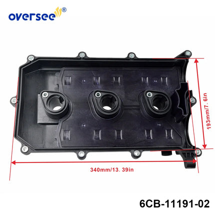 6CB-11191 Cylinder Head Cover 1 for Yamaha VF200 F225 F250 300HP Outboard Engine 6CB-11191-02 6CB-11191-02-00