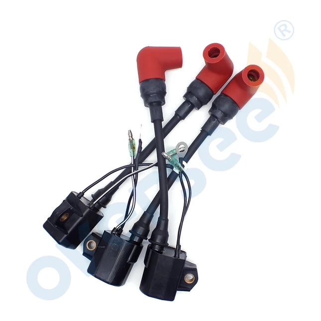 697-85570 Ignition Coil For Yamaha Outboard Motor Parts 2T 75HP 697-85570-00 New Type Motor With Plug Cap 663-82370-01