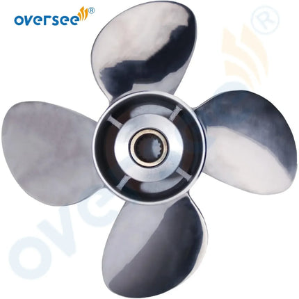 13x19/15 4 Blades Stainless Steel Boat Propeller for Mercury 40-140 HP Outboard Engines Motor Prop
