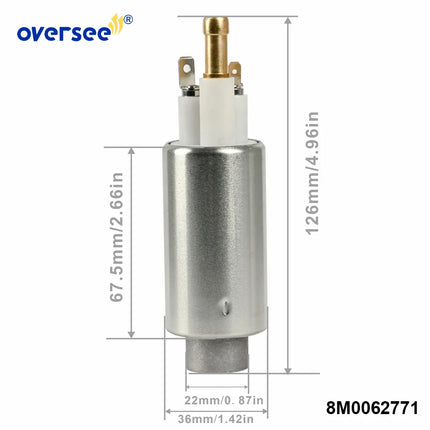 8M0062771 Low Pressure Fuel Pump for Mercury Marine MerCruiser 65HP-150HP Outboard Engine