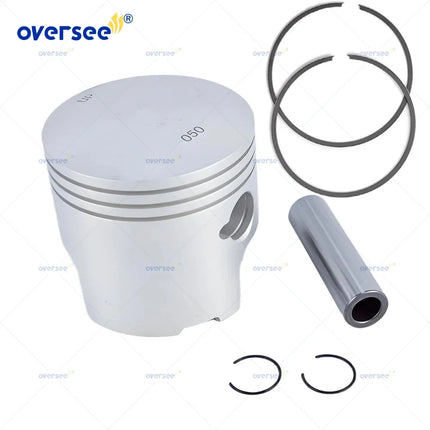 3B7-00004-2 Piston Set +050 for Tohatsu M60 70 90HP 2-3 Cyl Outboard Engine 0.5 O/S