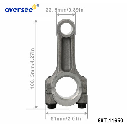 Connecting Rod 68T-11650 for Yamaha 4T 6HP 8HP Outboard Engine 68T-11650-00-00