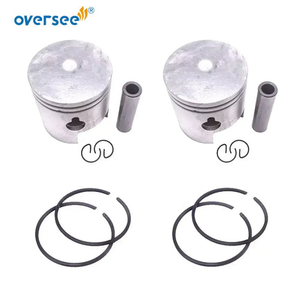 2pcs 8M0103789 Piston Kit STD 803678A1 Ring Set For Mercury Outboard 2T 15-18HP