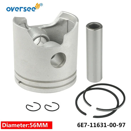 6E7-11631-00-97 STD Piston Set with Rings For Yamaha Outboard 2T 9.9HP 15HP Engine 683/682/6E7/6E8/63V Parsun Hidea Seapro HDX