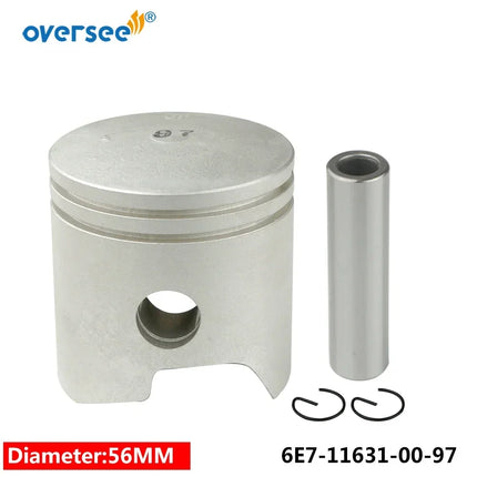 6E7-11631-00-97 STD Piston Set with Rings For Yamaha Outboard 2T 9.9HP 15HP Engine 683/682/6E7/6E8/63V Parsun Hidea Seapro HDX