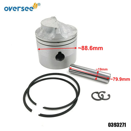 0393271 PISTON & RING STD For Evinrude Johnson 65-115-140HP Outboard 100-110k